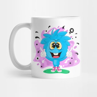 Cheering Cartoon Boy Mug